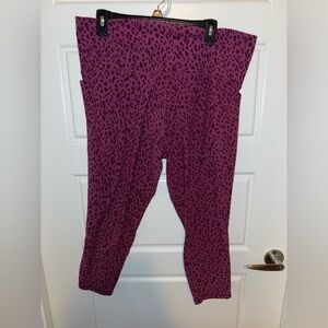 Athleta Pink Animal Print Leggings